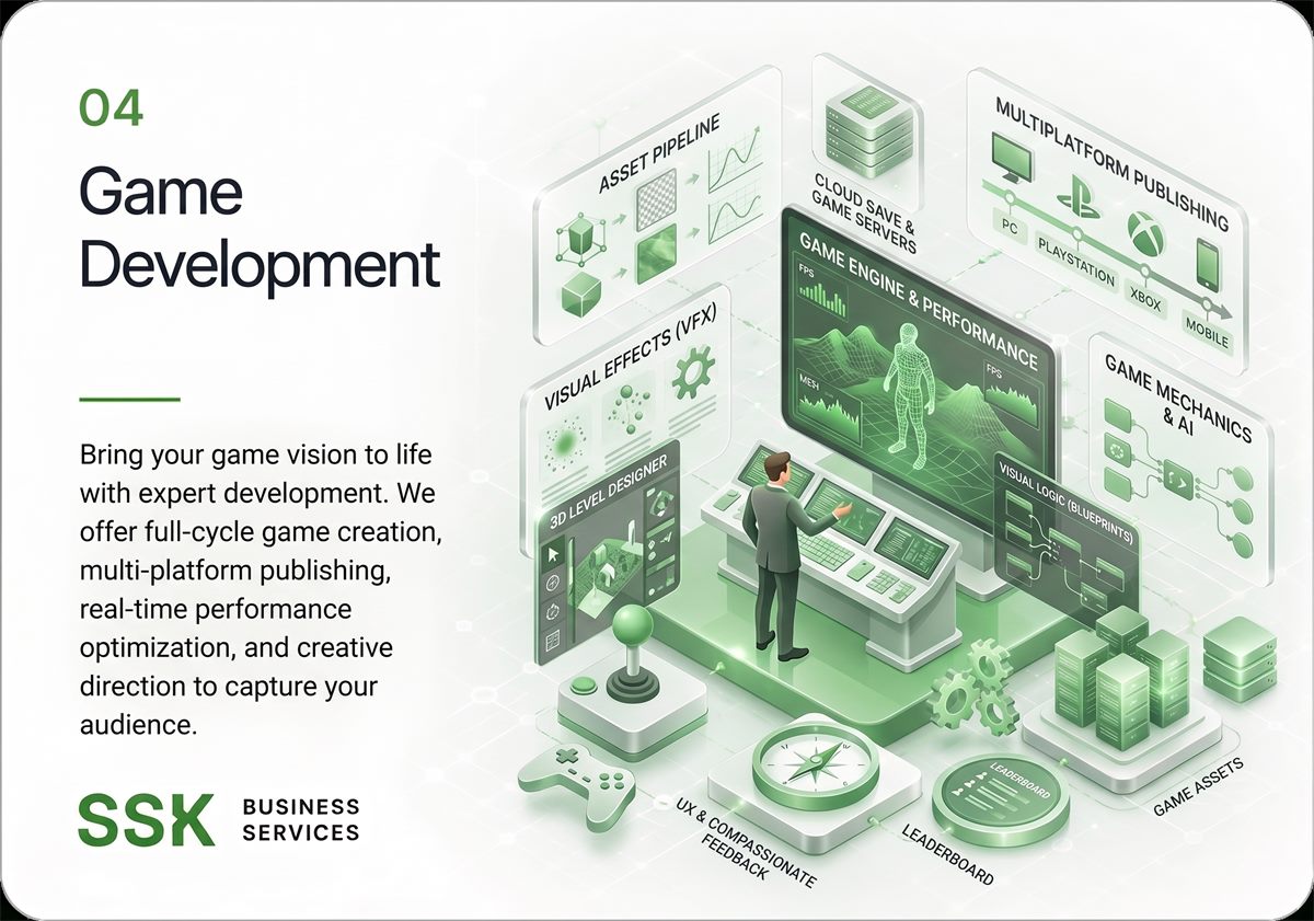 Game Development capability overview from SSK Business Services